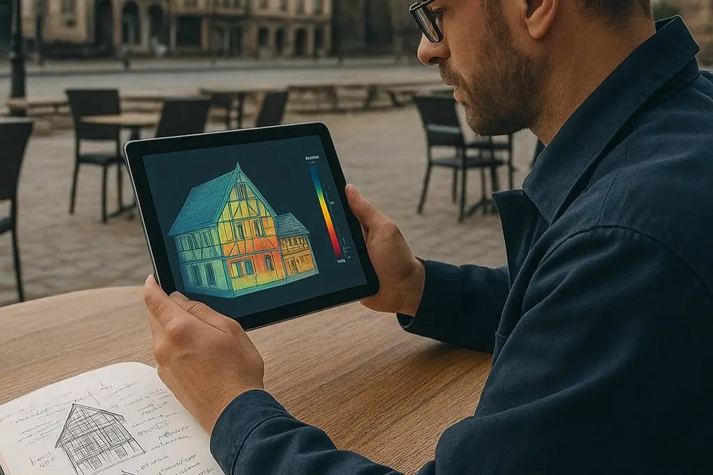 Simulation thermique au pied du viaduc de Morlaix